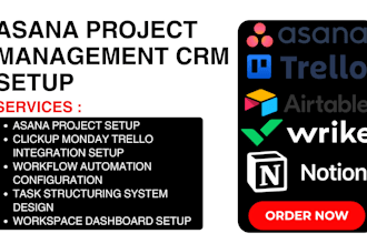 asana project management automation monday trello notion jira smartsheet clickup