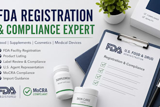 do fda registration, listing and US agent service
