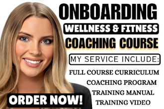 write onboarding course content training manual for fitness and wellness coaches