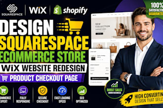 design squarespace ecommerce store wix website redesign product checkout page