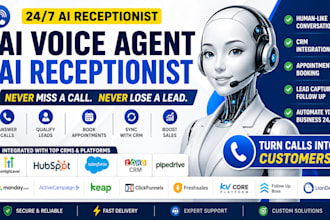 ai voice agent receptionist with gohighlevel hubspot salesforce zoho pipedrive
