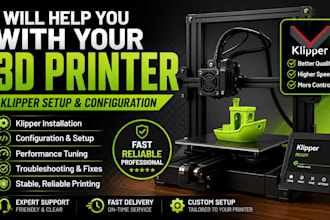 help you with your 3d printer and klipper setup