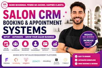 setup salon booking CRM for appointments staff clients and automation