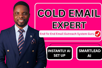 set up cold email outreach campaigns on instantly ai, smartlead ai, clay com ai