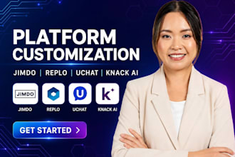 customize your jimdo, replo, uchat, knack ai project