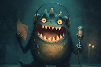 do monster voice for scary villain character