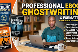 write ebook, kindle book or nonfiction content for you