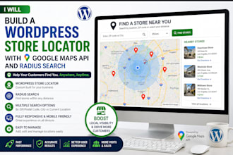 build a wordpress store locator with google maps API and radius search