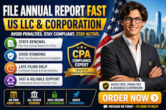 file annual report for US llc or corporation on time