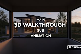 create 3d walkthrough animation for your building
