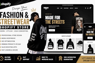 design fashion website streetwear shopify store fashion store boutique website