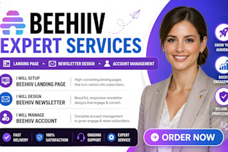 beehiiv newsletter setup design beehiiv website beehiiv landing page design