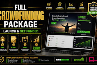 create a complete crowdfunding campaign with video script and strategy