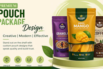 create a custom pouch package design for your product
