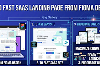 build fast saas landing page from figma design
