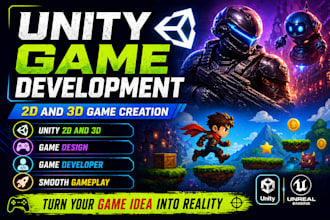 develop 2d 3d game unity game development unreal engine