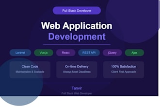 develop a full stack web application using laravel and vue js