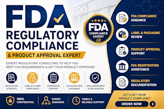 provide fda regulatory compliance consulting for product approval