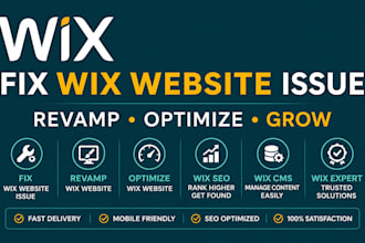 fix wix website issue revamp wix website optimize wix wix expert wix seo wix cms