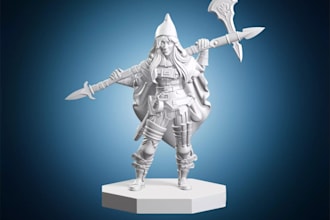 create 3d sculpting, game, gmod, vrchat, 3d character modeling for 3d printing