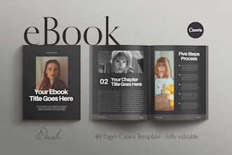 design canva ebook guide template for self care spiritual coaching fitness guide