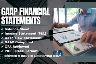 prepare gaap compliant financial statements for startup fundraising and investor