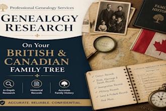 do genealogy research on your british and canadian family tree