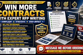 rfp writer government contract proposal writing rfq rfi response bid