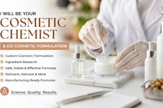 be your cosmetic chemist and do cosmetic formulation