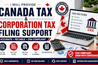 provide canada tax corporation tax filing support