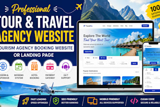 do tour, travel agency website tourism agency booking website or landing page