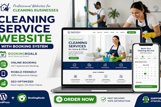 design cleaning service website with bookingkoala for home