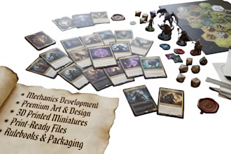 design card game, tarot card, trading card game, board game card design