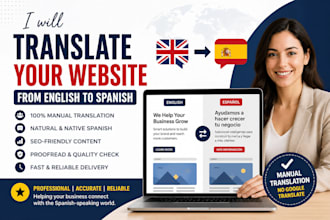 manually translate your website from english to spanish