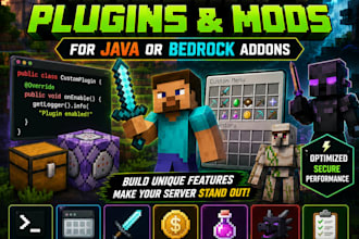 create minecraft plugins minecraft mod for java or bedrock addons