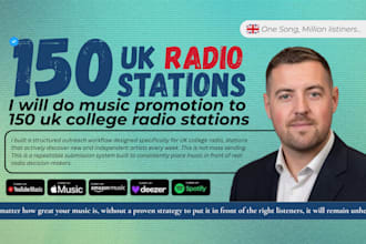 do music promotion to 150 uk college radio stations