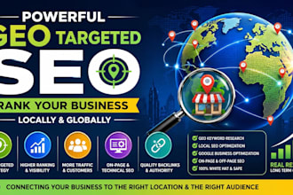 rank your business with GEO, SEO locally and  globally