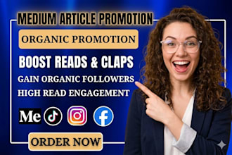 market your medium article with organic promotion, increase medium followers