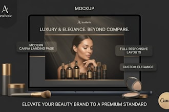design a professional canva landing page for your brand