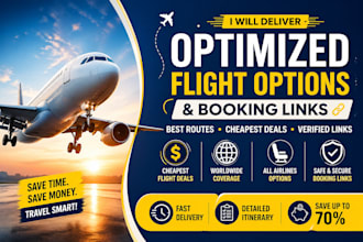 do optimized flight options and booking links