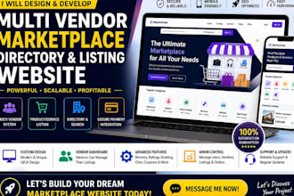 design multi vendor website marketplace website directory site listing website