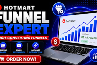 build high converting hotmart sales funnel and landing page system