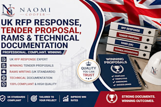 deliver UK rfp response, tender proposals, rams, technical documentation