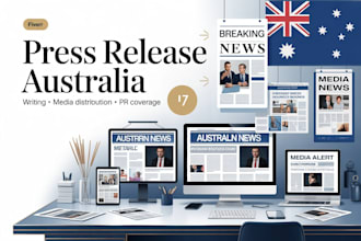 write and distribute press release to australia media sites