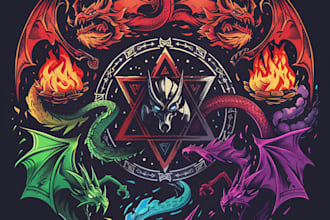 make a detailed fantasy logo