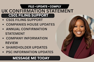 file UK confirmation statement cs01 and companies house annual compliance