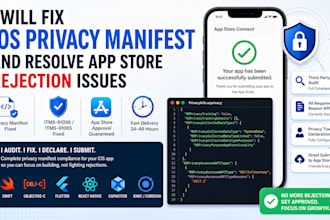 fix ios privacy manifest and resolve app store rejection issues