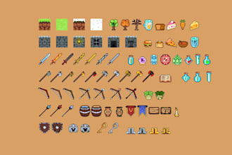 create pixel art game assets for your project