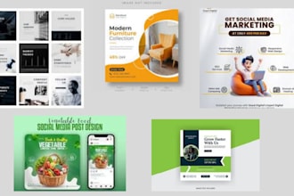 create and design editable canva social media graphics
