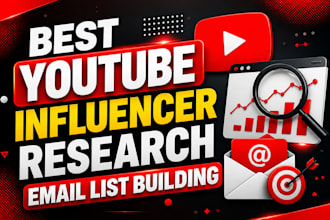do youtube influencer research email list building